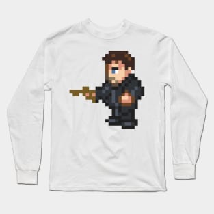 Chris Redfield Resident Evil Pixel Art Long Sleeve T-Shirt